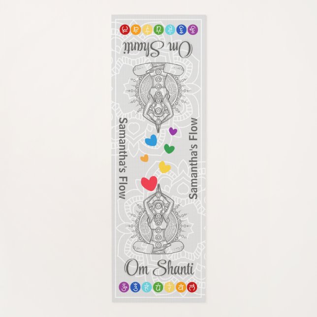 Om Shanti Zen & Flow: The Chakra Yoga Mat (Front)