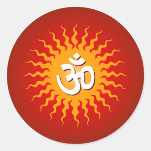 Om Sign Classic Round Sticker