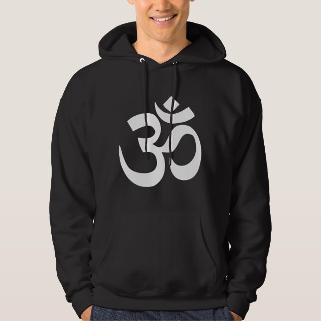 Om sweat - shirt à capuche, Sweatshirt avec Om Sym (Devant)