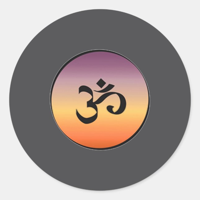 Om Symbol _1  Classic Round Sticker (Front)