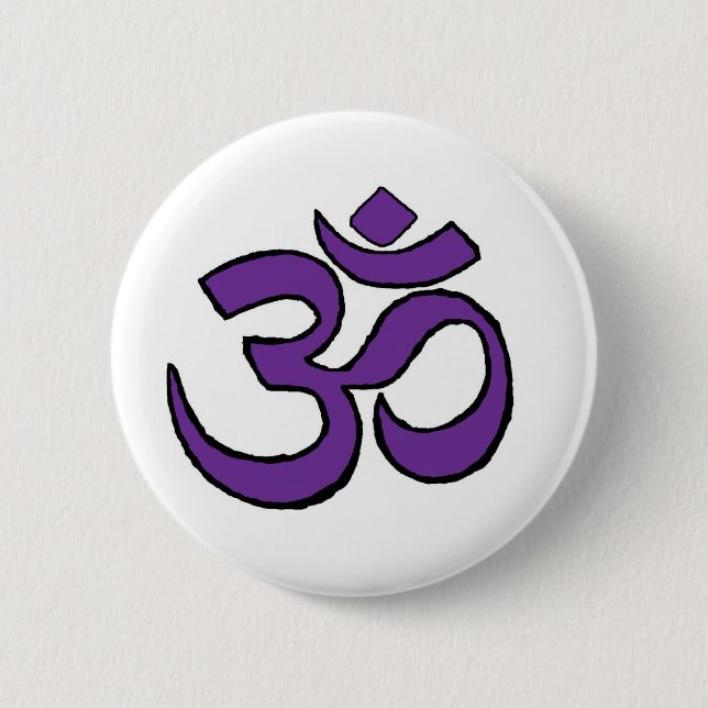 Om Symbol 2 Inch Round Button (Front)