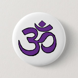Om Symbol 2 Inch Round Button