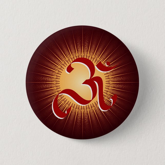 OM symbol 2 Inch Round Button (Front)