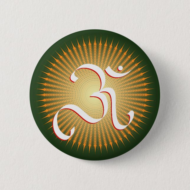 OM symbol 2 Inch Round Button (Front)