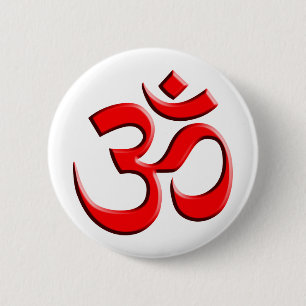 OM Symbol 2 Inch Round Button