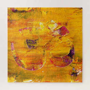 OM Symbol Abstract Painted Puzzle