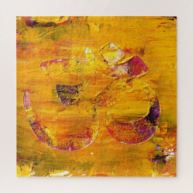OM Symbol Abstract Painted Puzzle (Vertical)