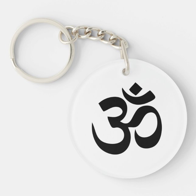 Om Symbol Acrylic Keychain (Front)