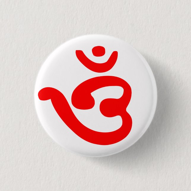 OM Symbol (Bengali) 1 Inch Round Button (Front)