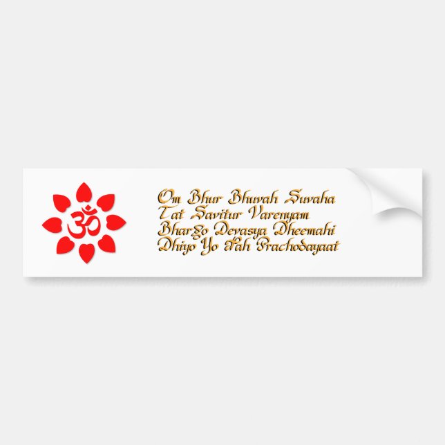 Om symbol bumper sticker (Front)