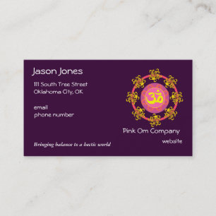 OM symbol business card