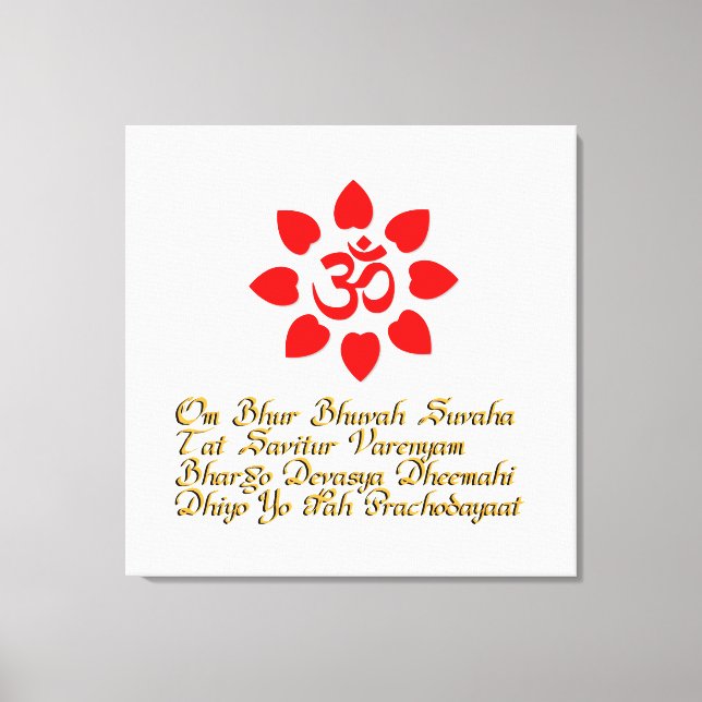 Om symbol canvas print (Front)