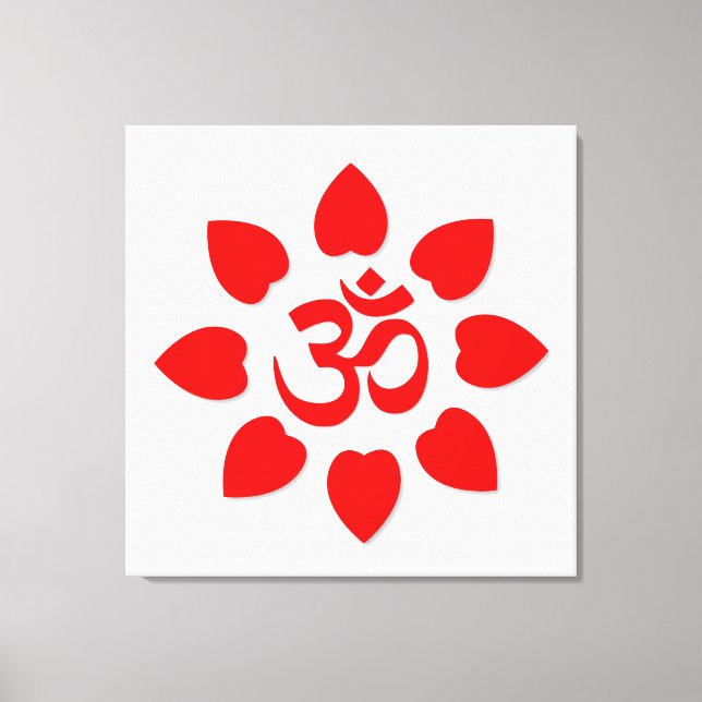 Om symbol canvas print (Front)