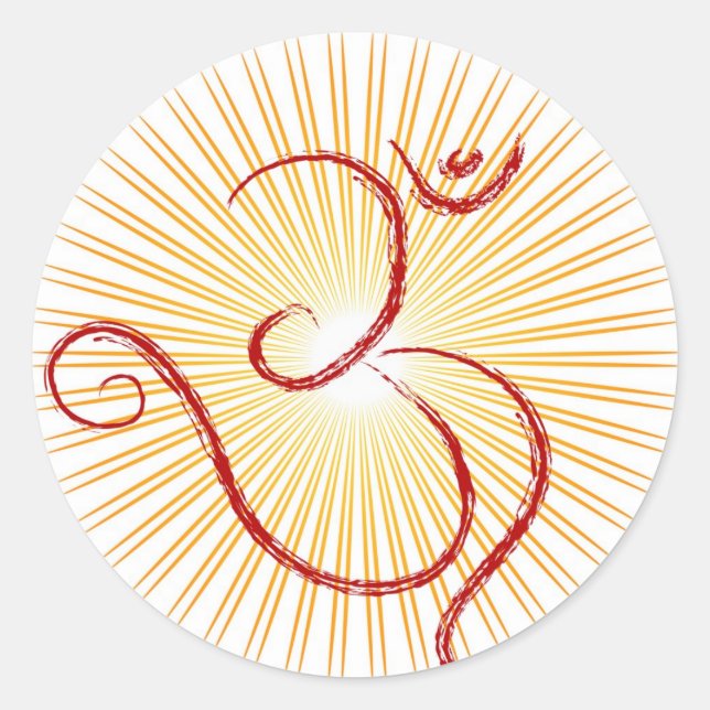 OM symbol Classic Round Sticker (Front)