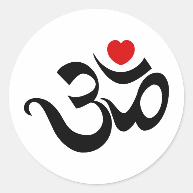 Om Symbol Classic Round Sticker (Front)