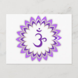 Om Symbol / Crown Chakra Postcard