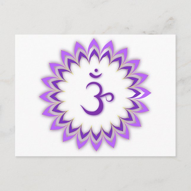 Om Symbol / Crown Chakra Postcard (Front)