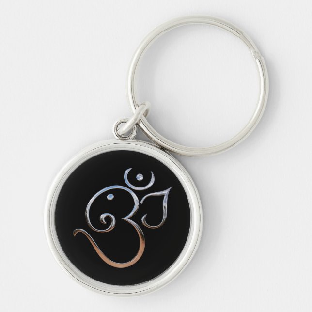 Om Symbol Keychain (Front)