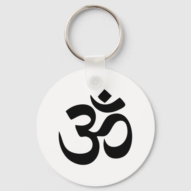 Om Symbol Keychain (Front)