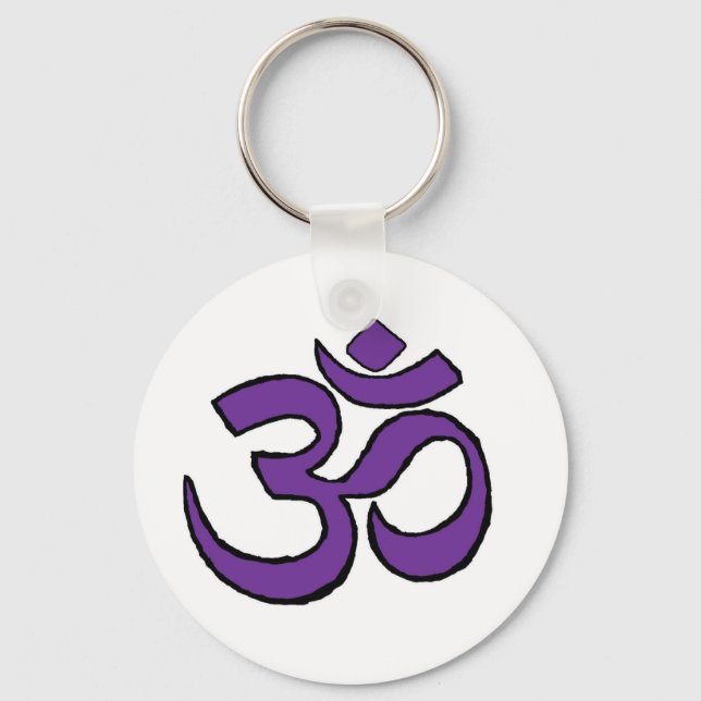 Om Symbol Keychain (Front)