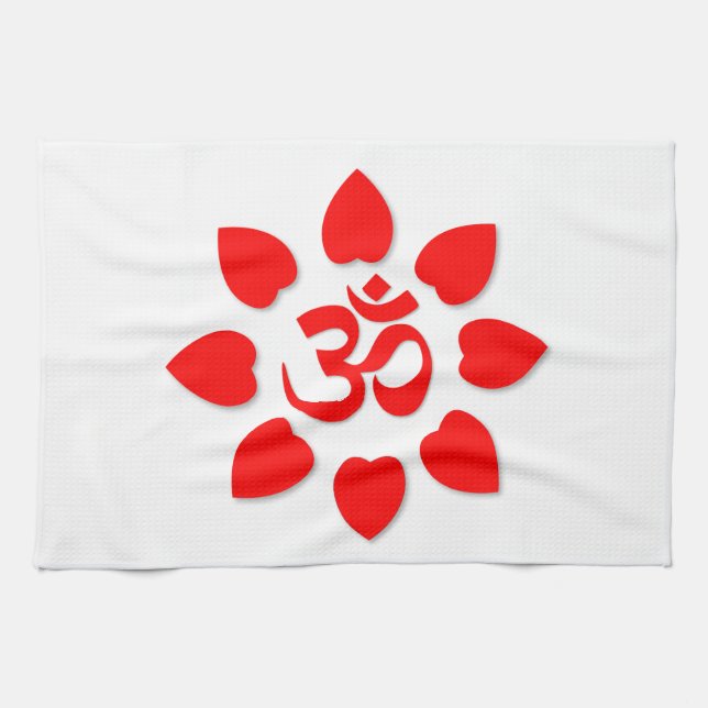 Om symbol kitchen towel (Horizontal)