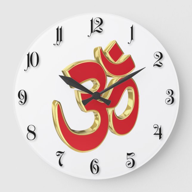 Om symbol large clock (Front)