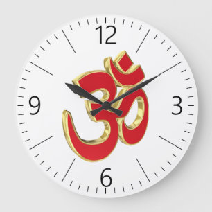 Om symbol large clock