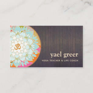 OM Symbol Lotus Mandala Art Business Card
