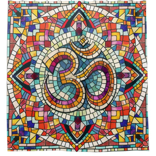 OM Symbol Lotus Mandala Mosaic (Front)