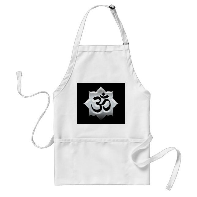 OM Symbol Lotus Spirituality Yoga Crest Standard Apron (Front)