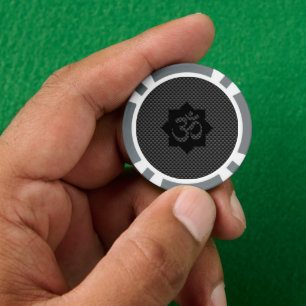 OM Symbol Lotus Spirituality Yoga Decor Poker Chips