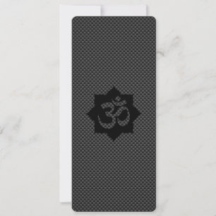 OM Symbol Lotus Spirituality Yoga in Carbon Fibre