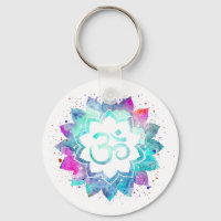 *~* OM Symbol Lotus Watercolor  Mandala