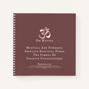 Om Symbol Meditation Spiritual Quote Journal Pink