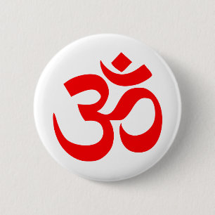 Om Symbol Mystical Sound in Hindu and Buddhism 2 Inch Round Button