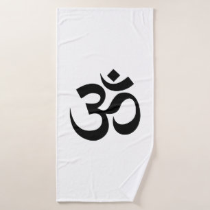 Om Symbol Ohm Yoga Spiritual Buddhism Bath Towel