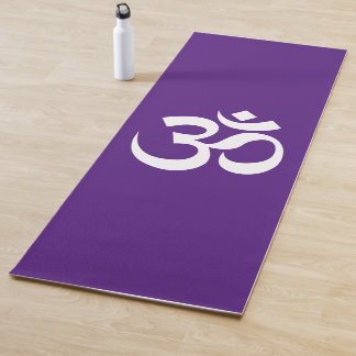 Om Symbol Ohm Yoga Spiritual Royal Purple Yoga Mat