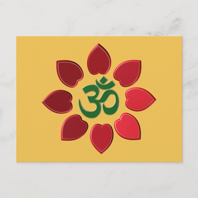 Om symbol postcard (Front)