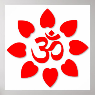 Om symbol poster