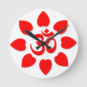 Om symbol round clock