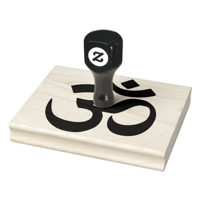 Om Symbol Sanskrit Script Rubber Stamp (Stamp)