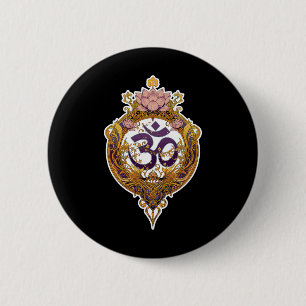 Om Symbol Spiritual Zen Peace Yoga Meditation 2 Inch Round Button