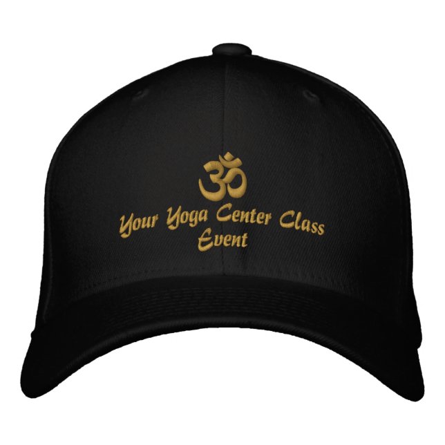 OM Symbol Spirituality Yoga Embroidery Embroidered Hat (Front)