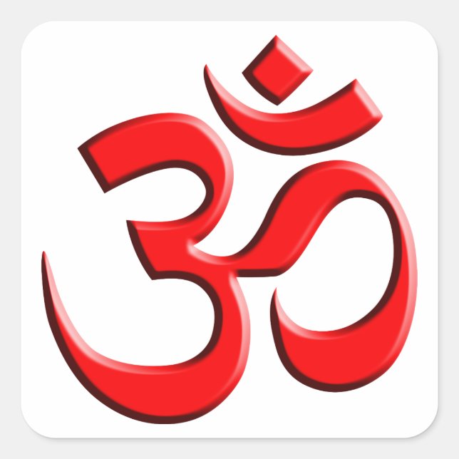 OM Symbol Square Sticker (Front)