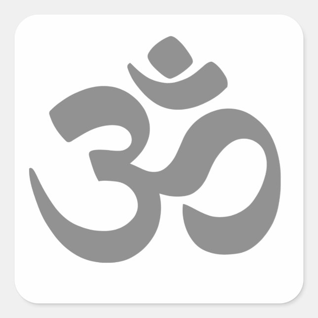 Om Symbol. Square Sticker (Front)