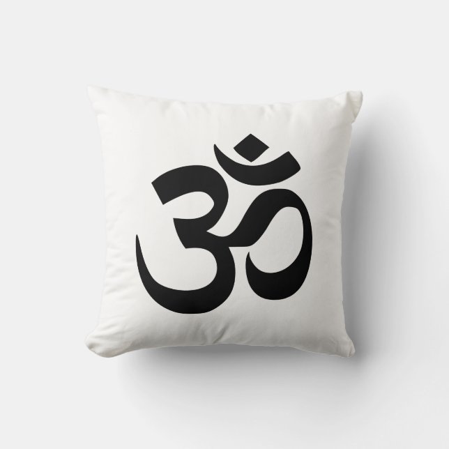 Om Symbol Throw Pillow (Front)