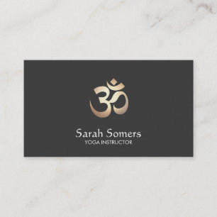 Om Symbol Yoga and Meditation Elegant Business Card