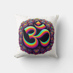 Om Symbole hindou Lance Oreiller