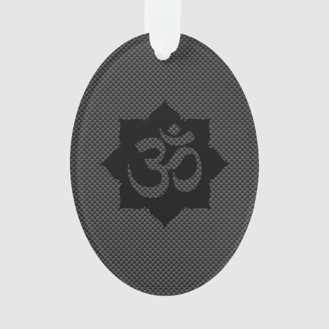 OM Symbole Lotus Spiritualité en fibre de carbone (devant)