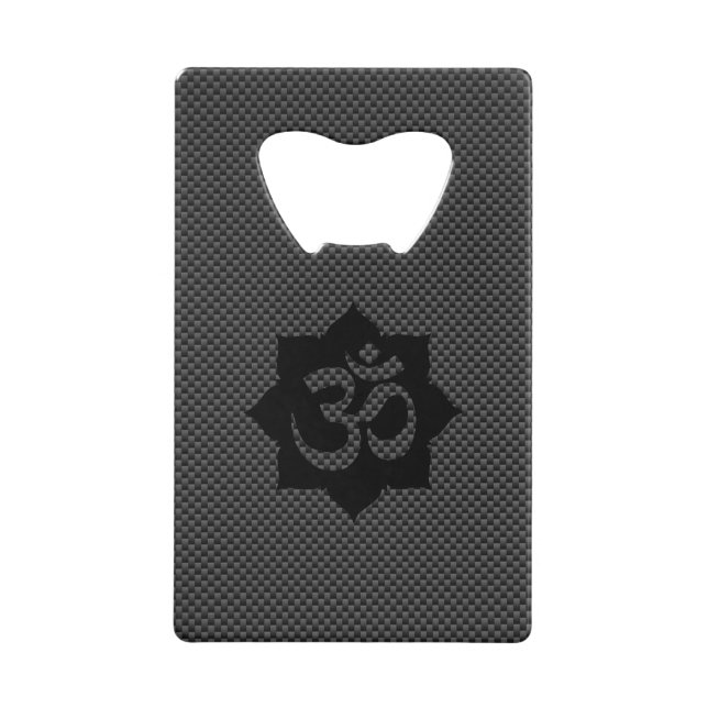 OM Symbole Lotus Spiritualité Yoga Style carbone (Devant)